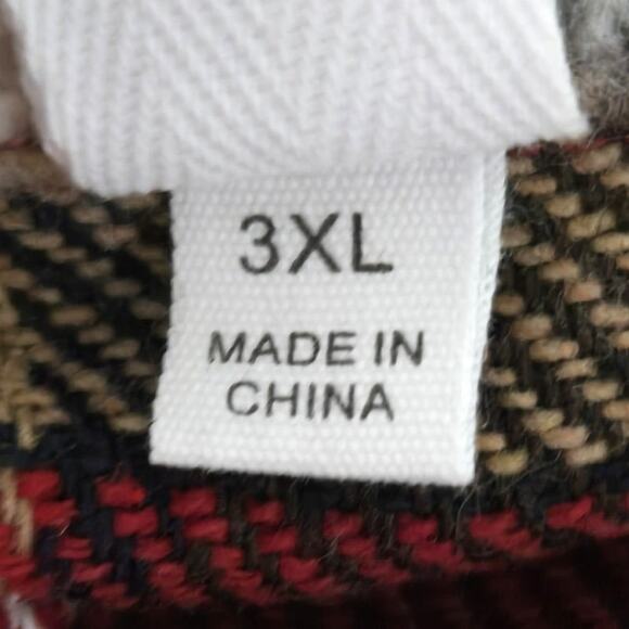 CY Fashion Shopper For Life Button Down Plaid Flannel Shacket Size 3XL NWOT - Picture 3 of 5